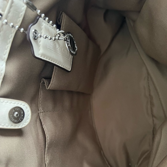 Khaki Signature Coach Carryall Tote with Snap Closure - Picture 2 of 7